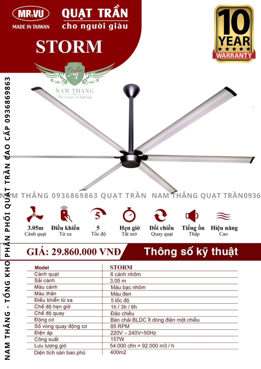 Quạt trần MR Vũ STORM