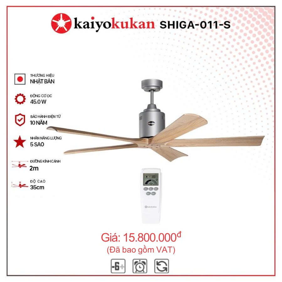 Quạt trần Kaiyokukan Shiga 011 S