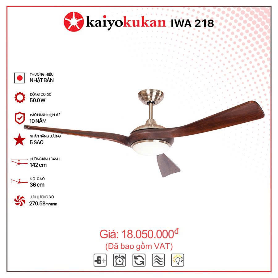 Quạt trần Kaiyo IWA 218