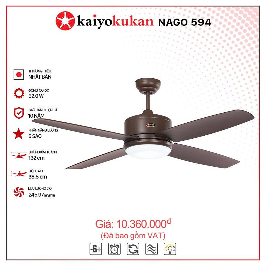 Quạt trần Kaiyo YAMA-4054