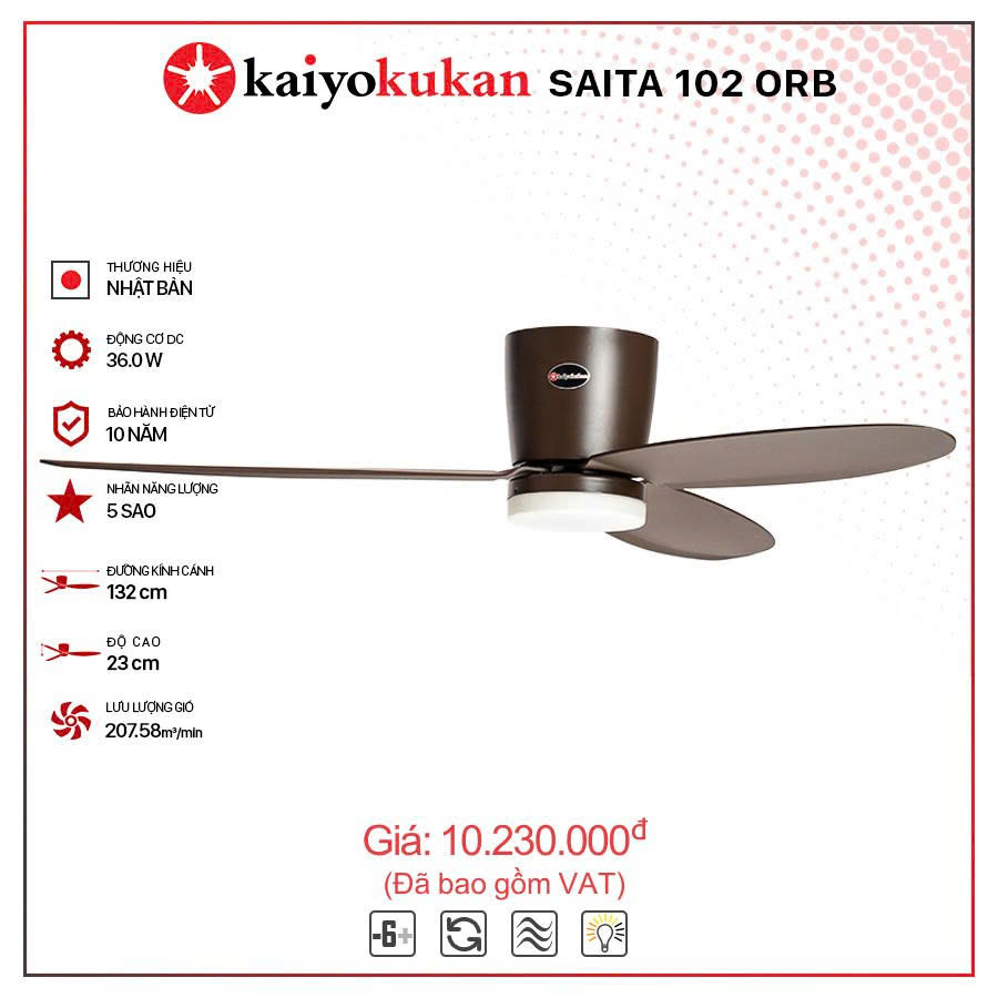 Quạt trần Kaiyo SAITA-102
