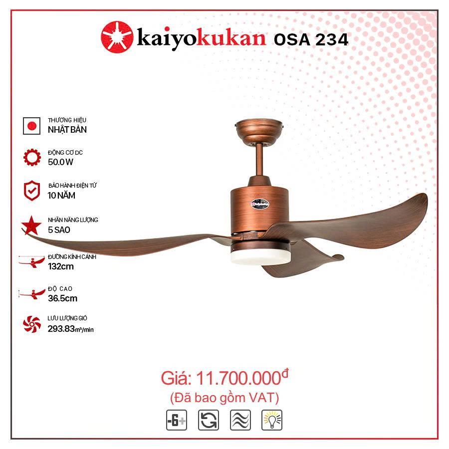 Quạt trần Kaiyo OSA-234