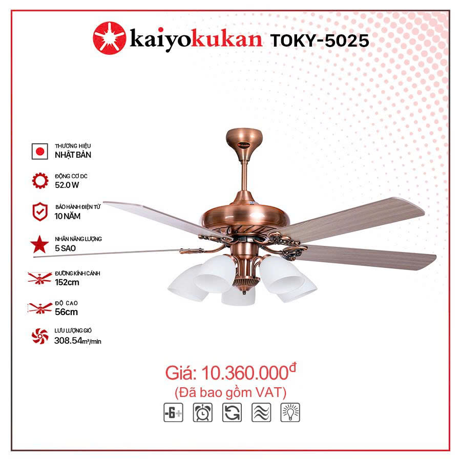 Quạt trần KAIYOKUKAN TOKY 5025