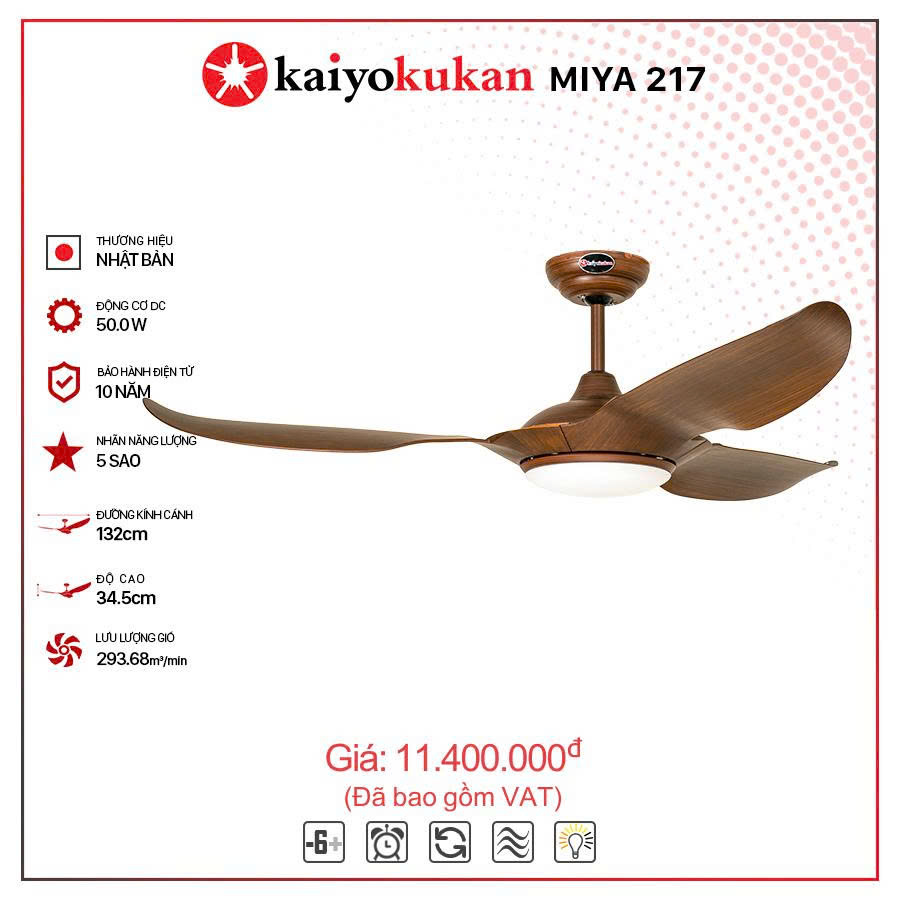 Quạt trần Kaiyo MIYA-217