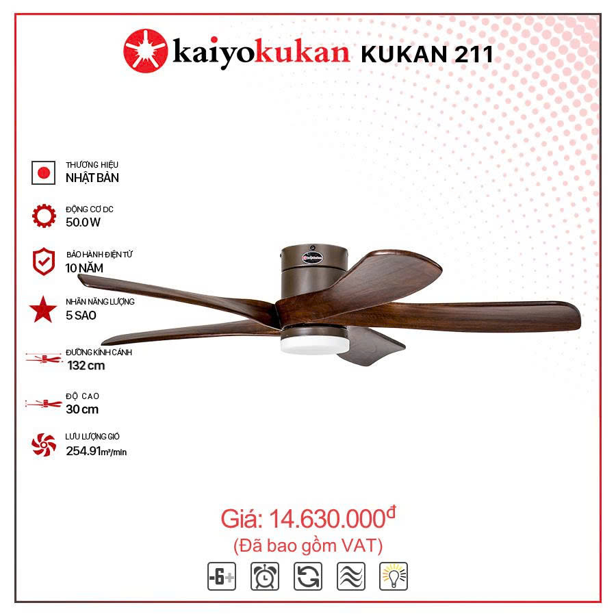 Quạt trần KAIYOKUKAN KUKAN 211