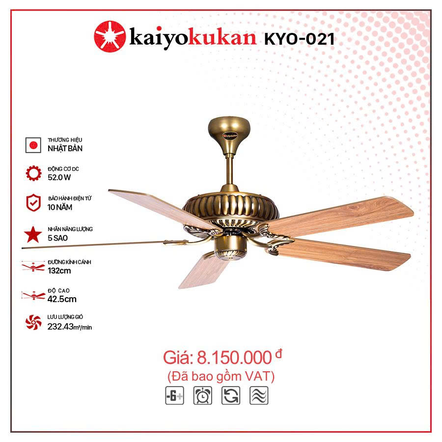 Quạt trần KAIYOKUKAN KYO 021