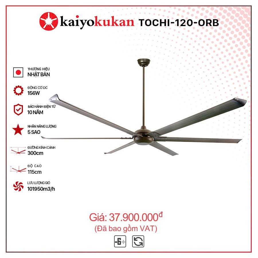 Quạt trần Kaiyo 120