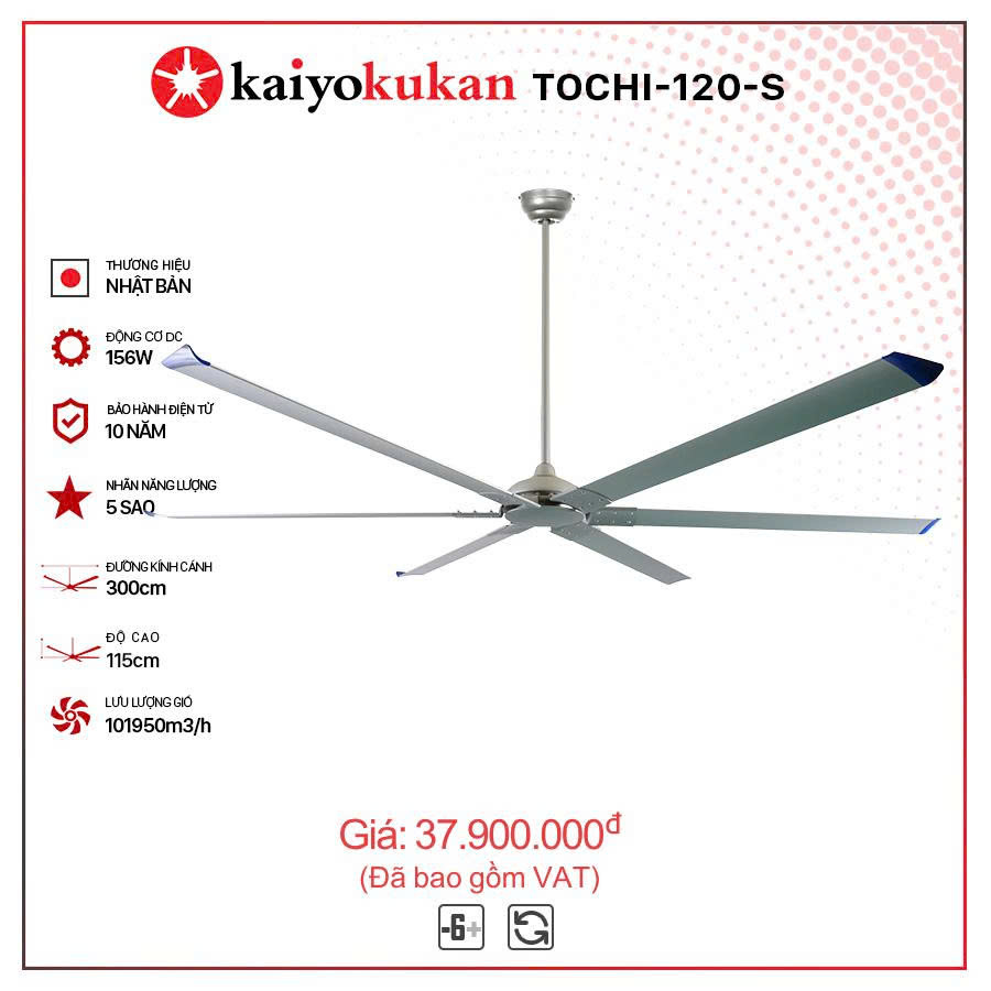Quạt trần Kaiyo 120