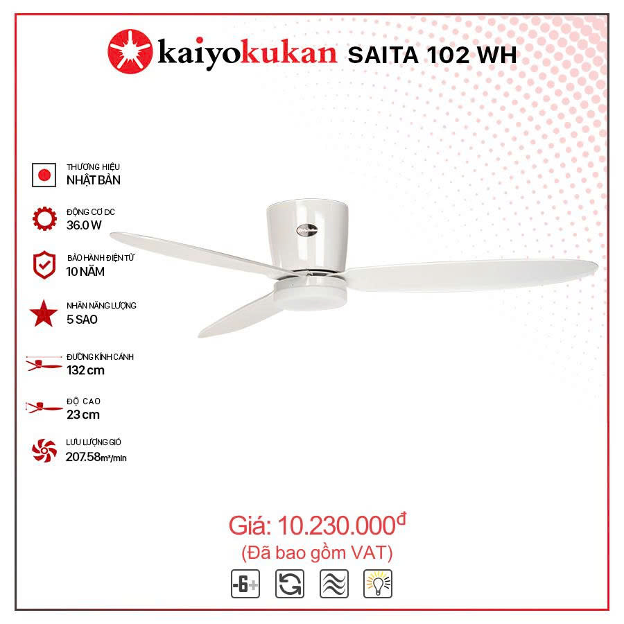 Quạt trần Kaiyo SAITA-102