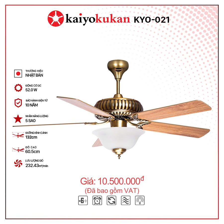 Quạt trần KAIYOKUKAN KYO 021