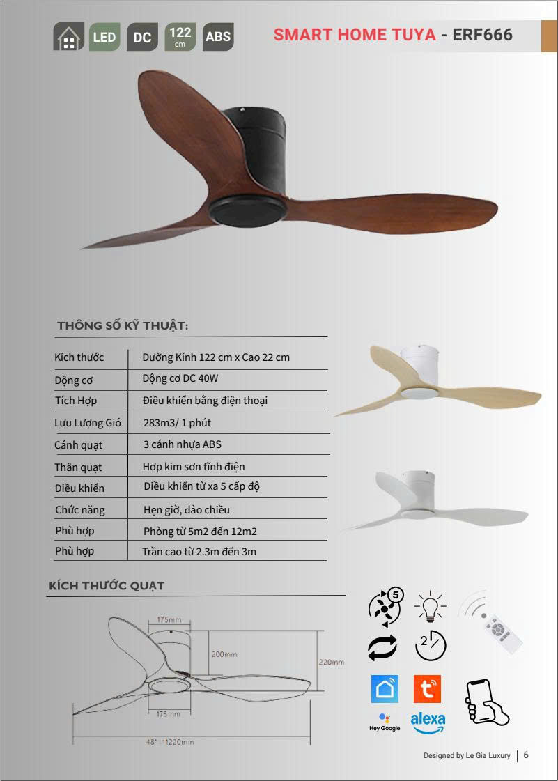 Quạt trần đèn EUROFAN  666