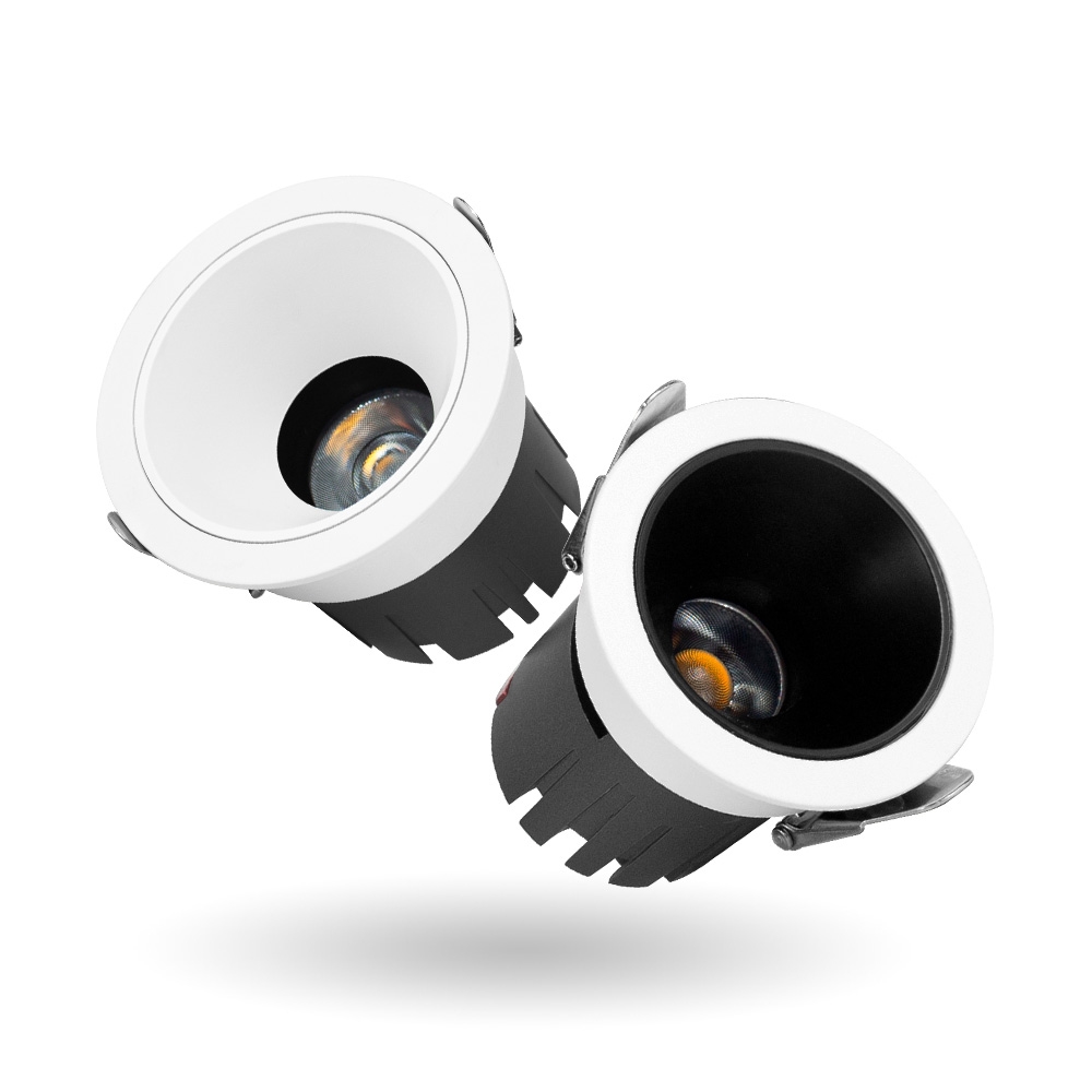 Đèn led âm trần chiếu rọi Zircon 7W có viền,choá đen/chóa trắng  đơn sắc,KINGLED.