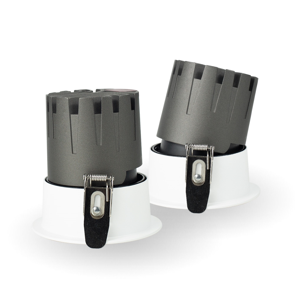 Đèn led âm trần chiếu rọi Zircon 7W có viền,choá đen/chóa trắng  đơn sắc,KINGLED.