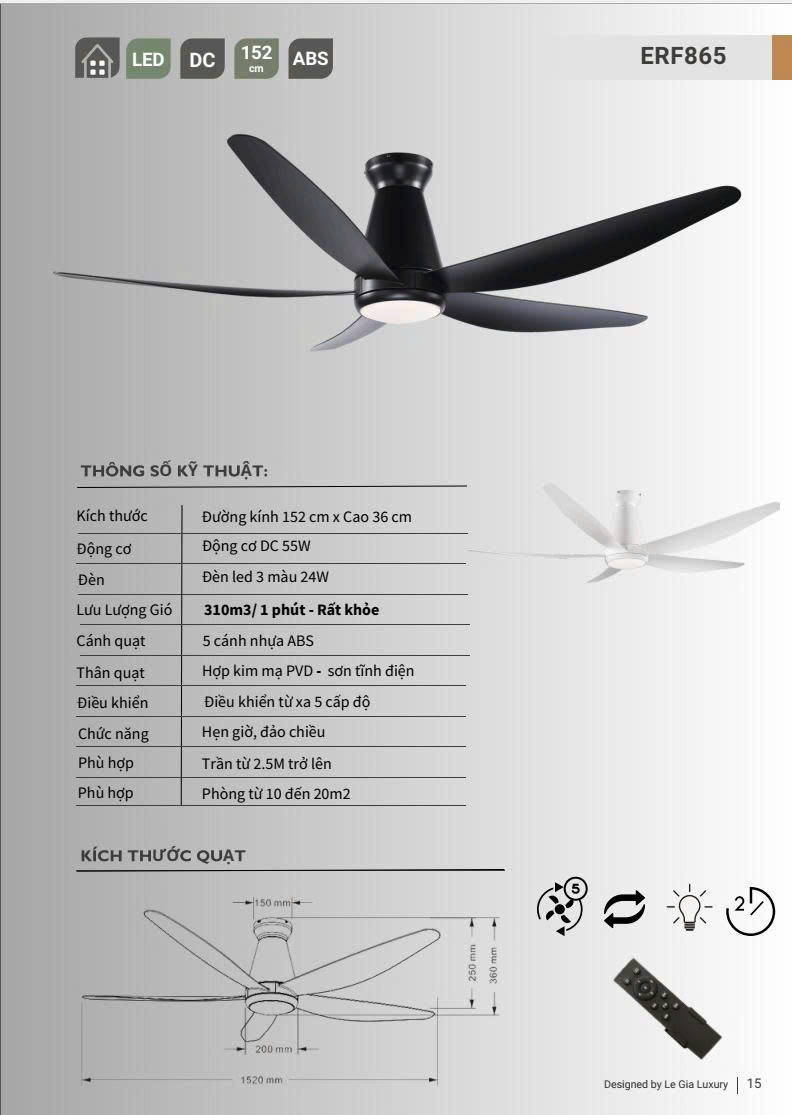 Quạt trần đèn EUROFAN  665