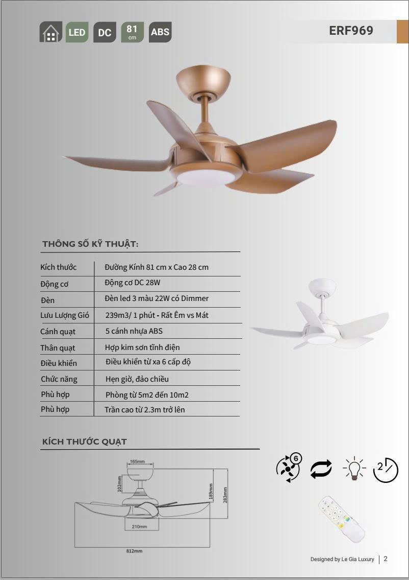 Quạt trần đèn EUROFAN 969