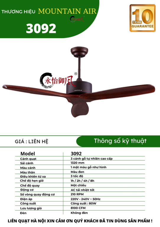 Quạt trần Mountain Air 3092