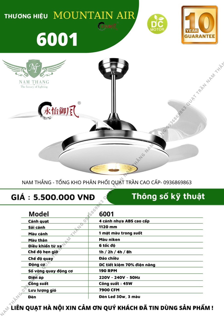 Quạt trần Mountain Air 6001