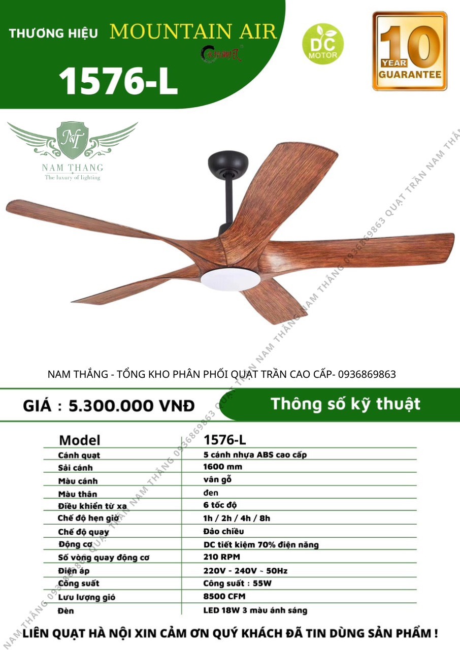 Quạt trần Mountain Air 1576-L