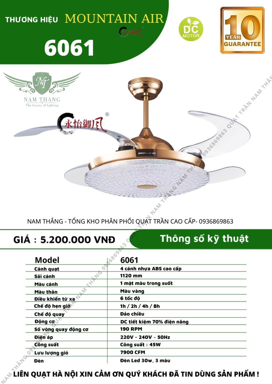 Quạt trần Mountain Air 6061