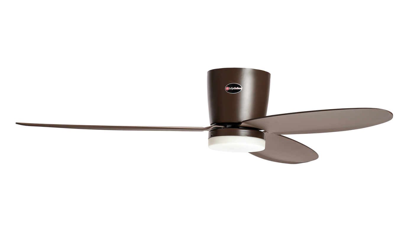 Quạt trần 3 cánh nâu cổ ngắn Kaiyo SAITA-102ỎB