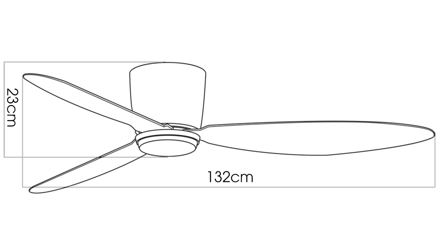 Quạt trần 3 cánh nâu cổ ngắn Kaiyo SAITA-102ỎB