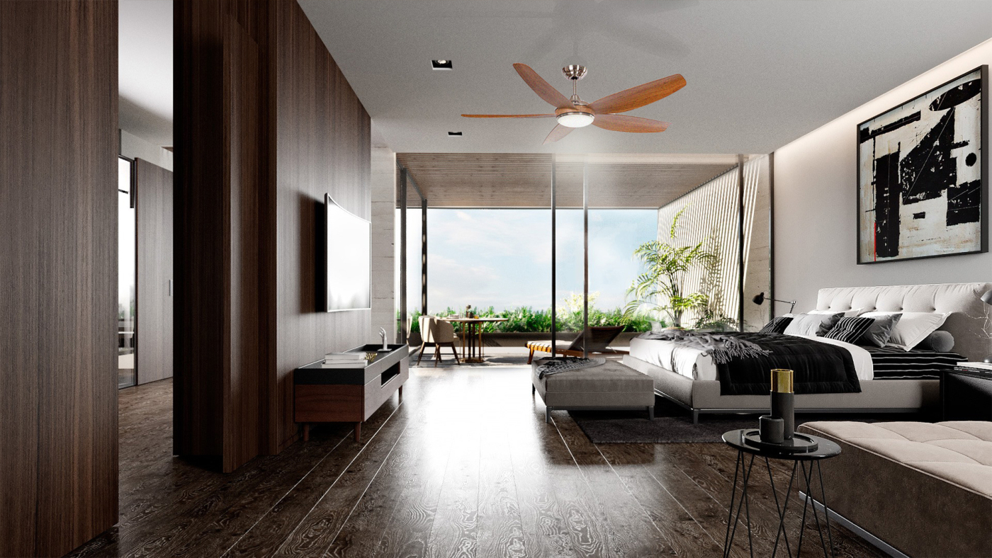 Quạt trần 5 cánh - Kaiyo HIRO 219OAK