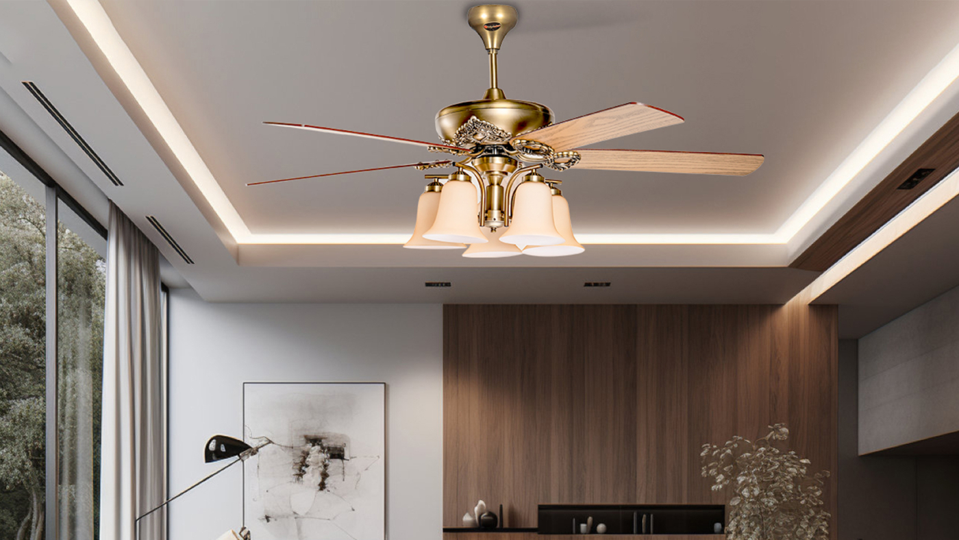 Quạt trần 5 cánh gỗ CN - Kaiyokukan Aki 522G