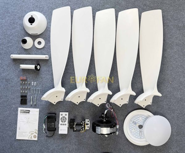 Quạt trần 5 cánh trắng Eurofan 636T
