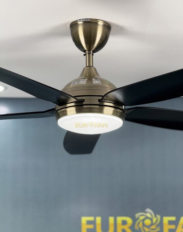 Quạt trần 5 cánh xanh đen Eurofan 655D