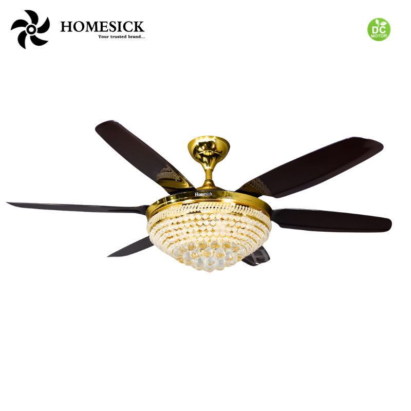 Quạt trần pha lê 6 cánh Homesick 178